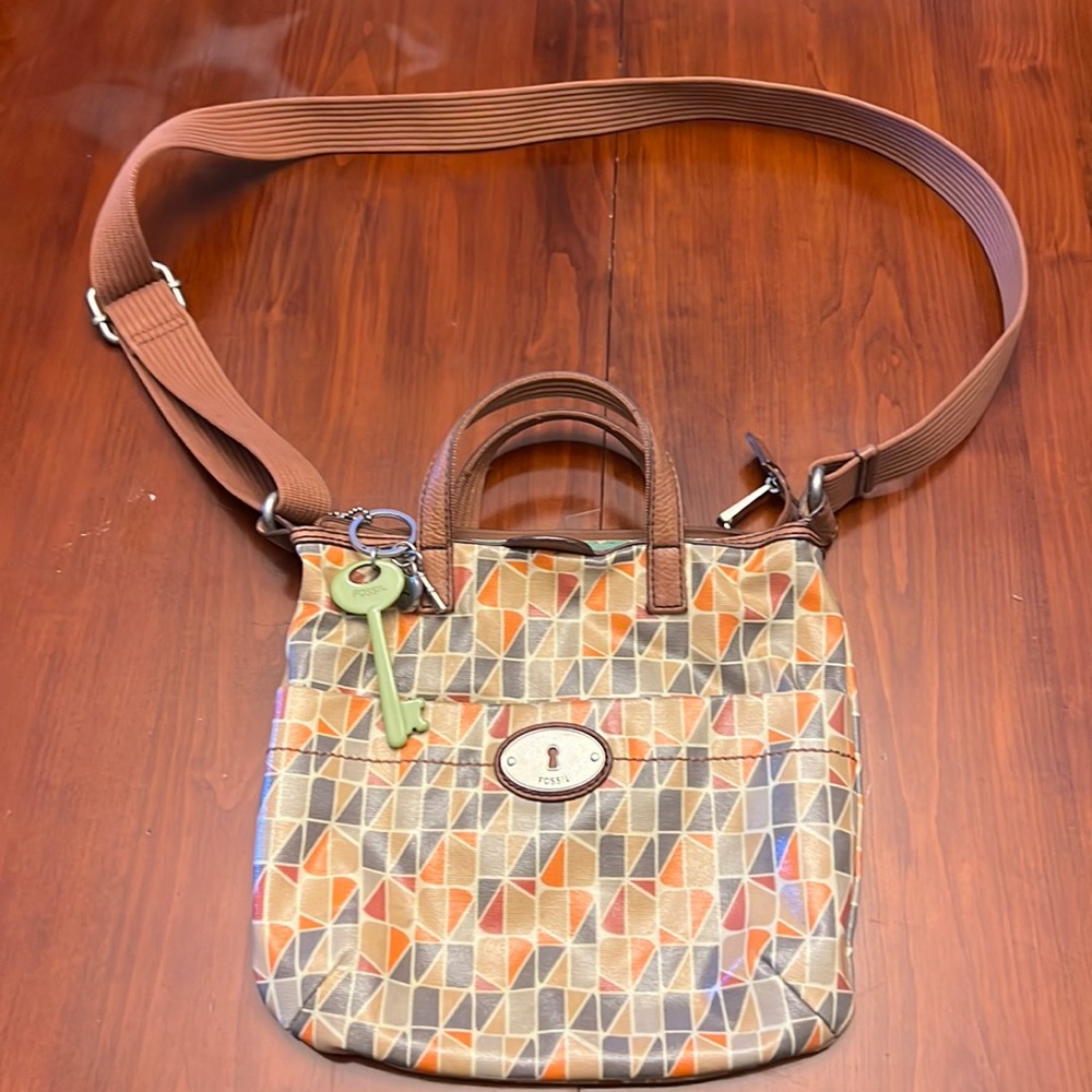 Fossil Geometric Multi-Color Crossbody Bag